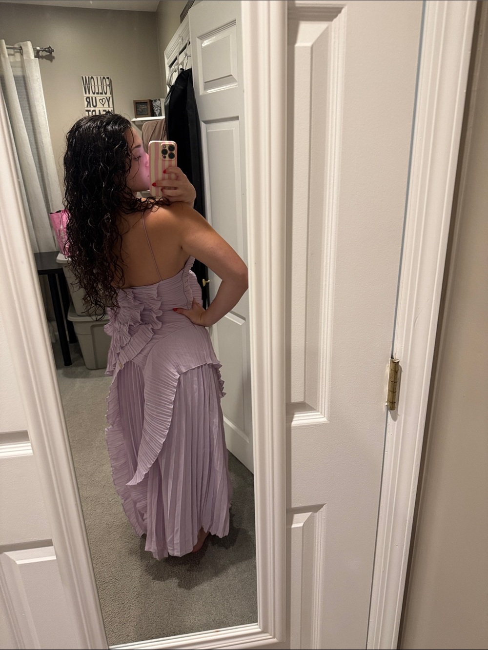 Lavender Ruffled Maxi Dress - Picture 3 of 3
